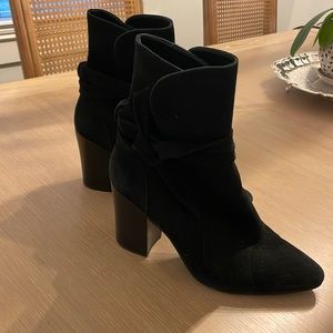 Banana Republic black suede booties